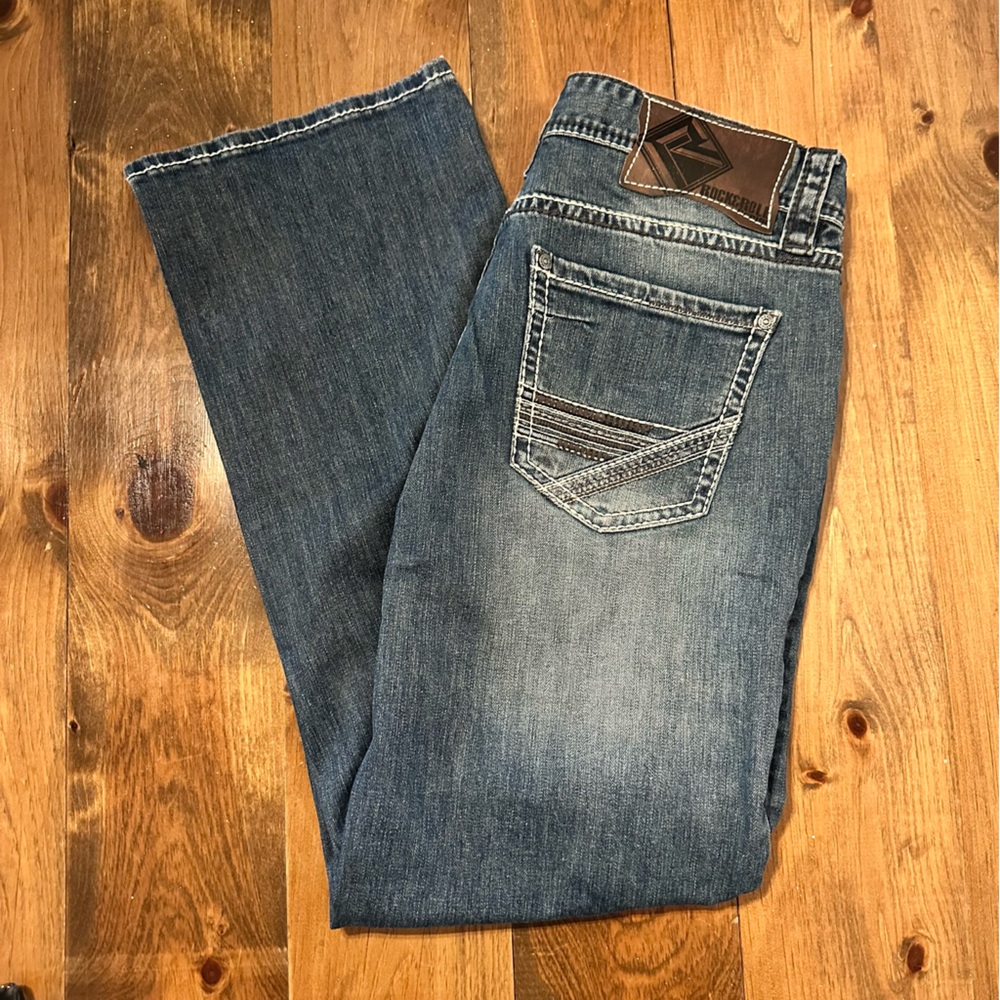 Rock & Roll Denim Men's Straight Jeans Size 33/30 - Picture 4 of 5